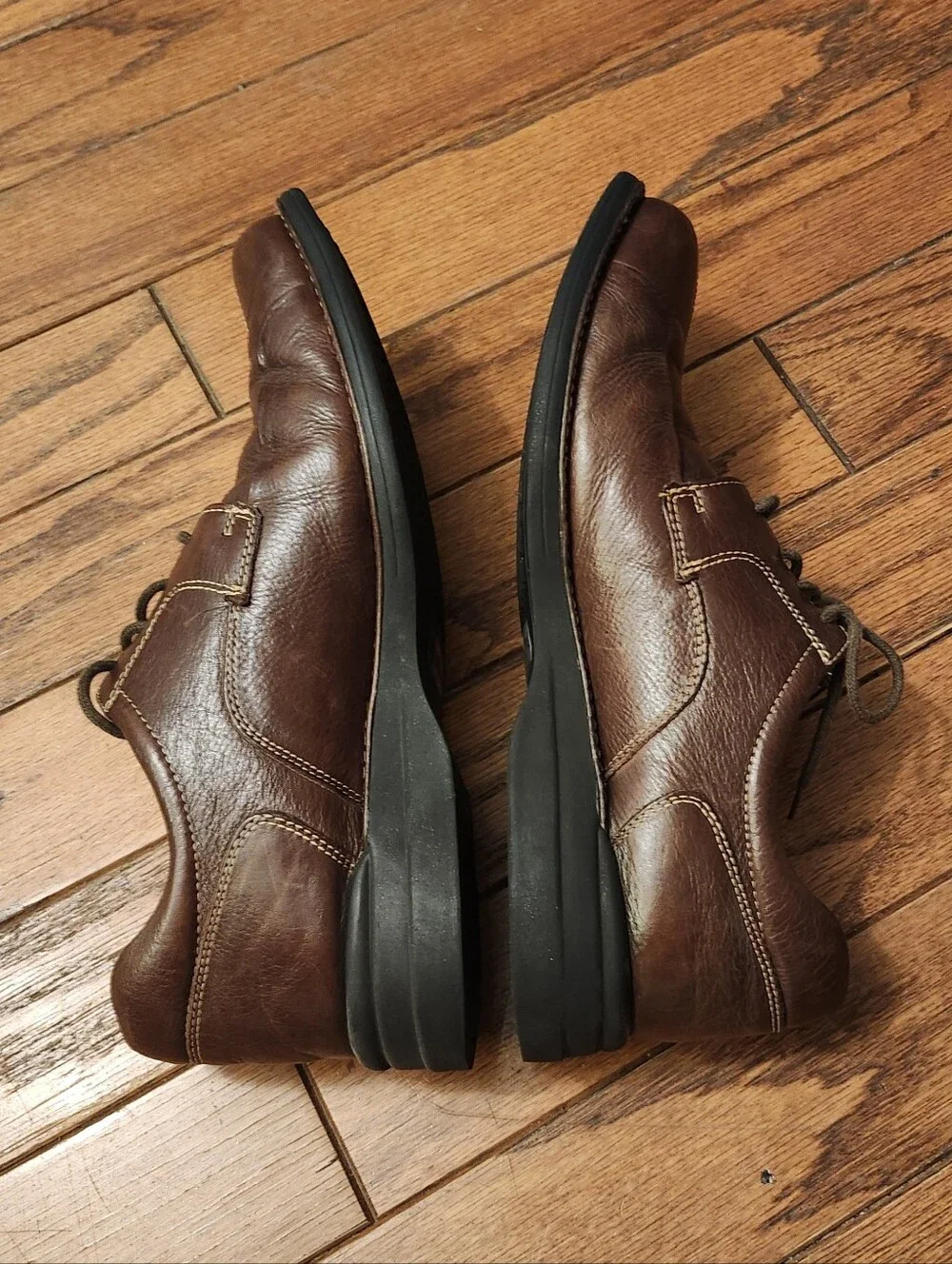 Johnston & Murphy Shuler Bicycle Men's Brown Leather‎ Oxford Tie-Up Size 10